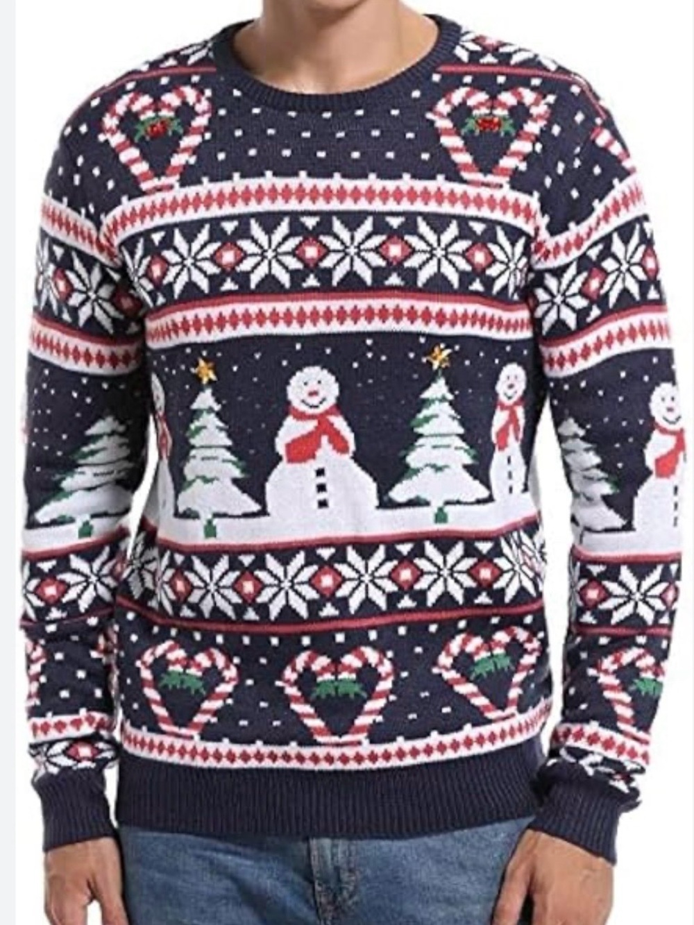 Daisysboutique Christmas Sweater Size 3XL Snowman Holiday Party Crewneck